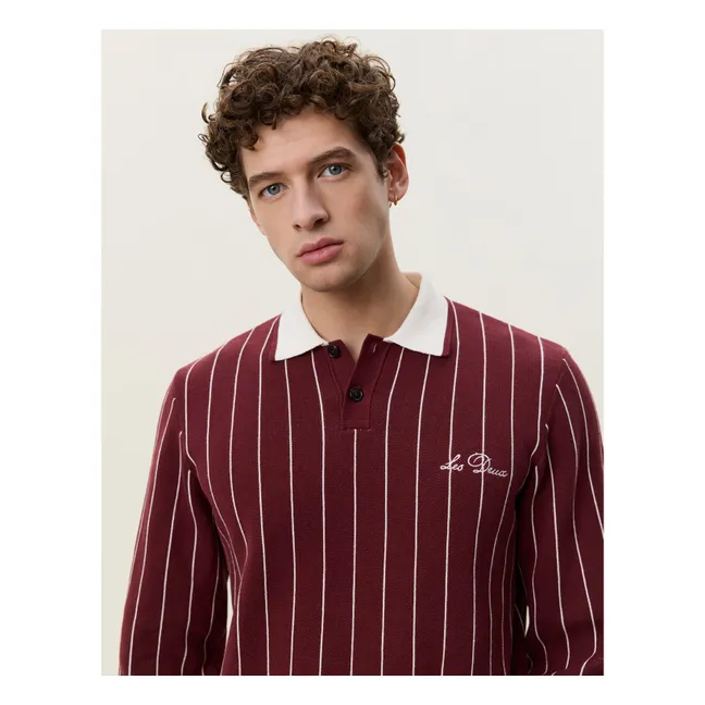 Polo a rayas Signature | Burdeos