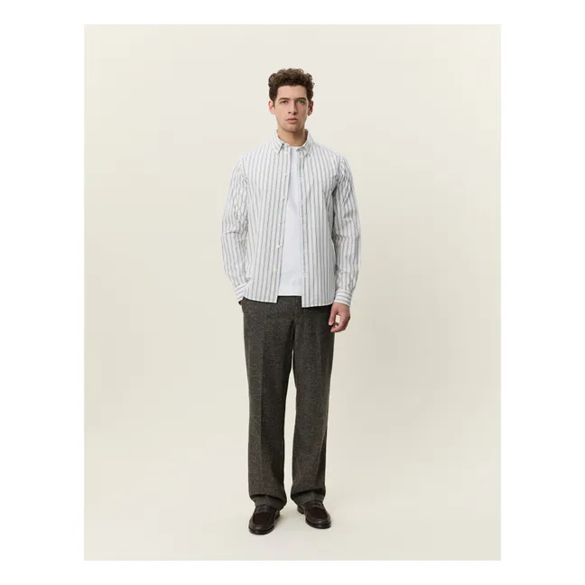 Chemise Rayée Popeline | Blanc - Ivoire