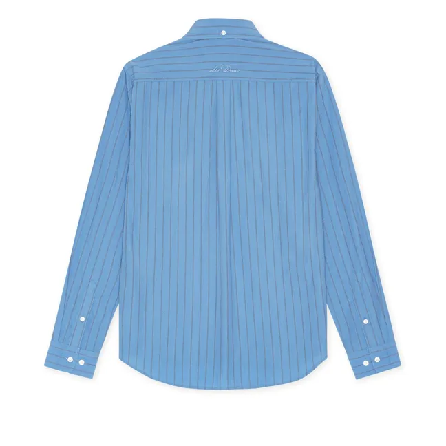 Chemise Rayée Popeline | Bleu Clair
