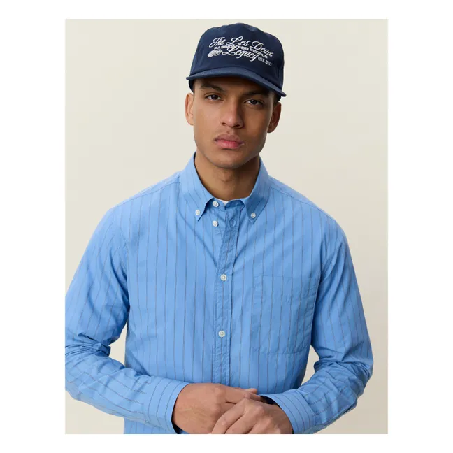 Chemise Rayée Popeline | Bleu Clair