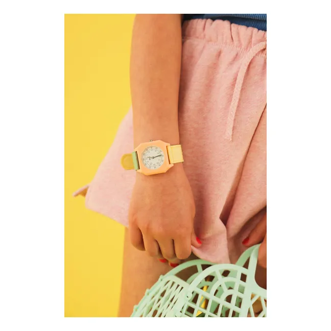 Blue Watercolor Watch | Yellow