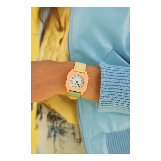 Blue Watercolor Watch | Yellow