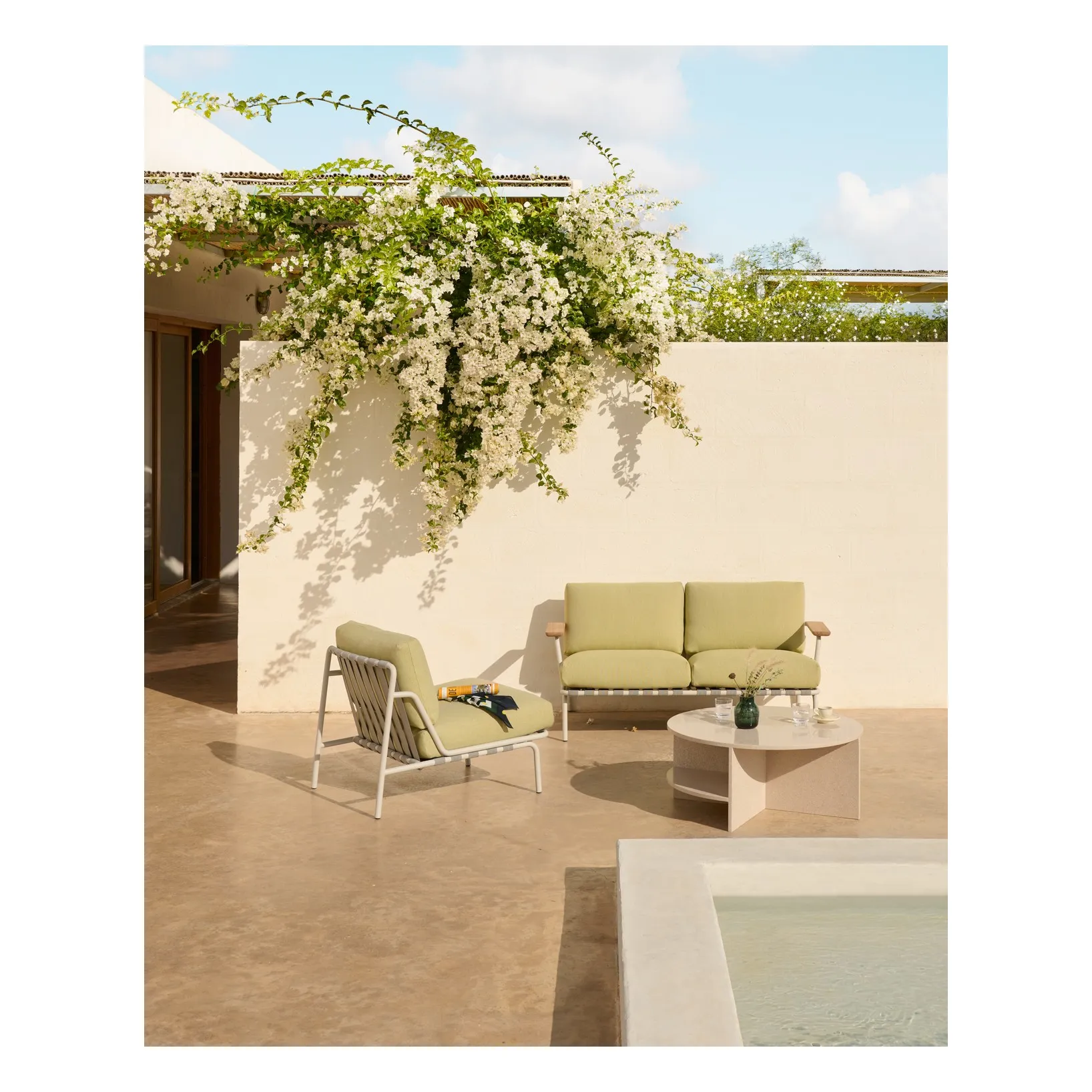 Table basse en terrazzo Halves | Taupe- Image produit n°3