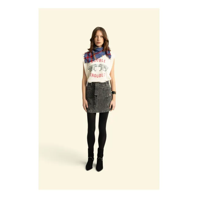 Jupe Animal Coton | Washed Black