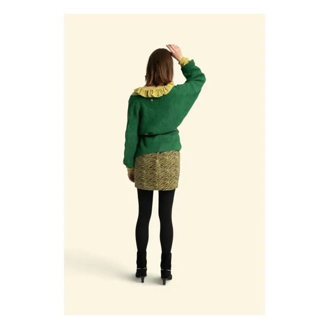 Jupe Zèbre Coton | Jaune