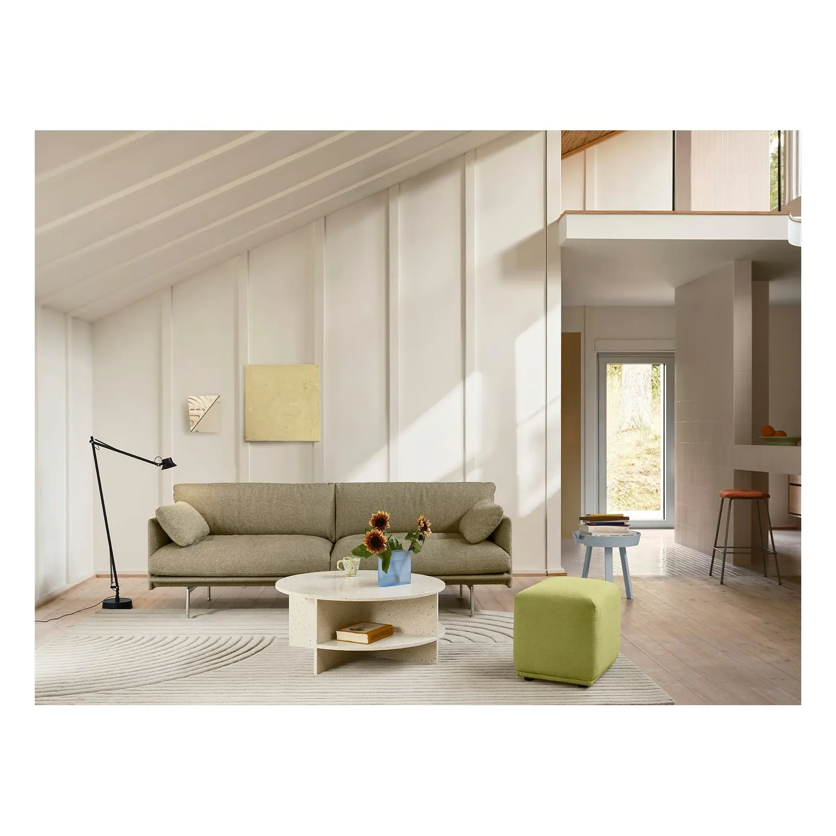 Table basse en terrazzo Halves | Off-White- Image produit n°2