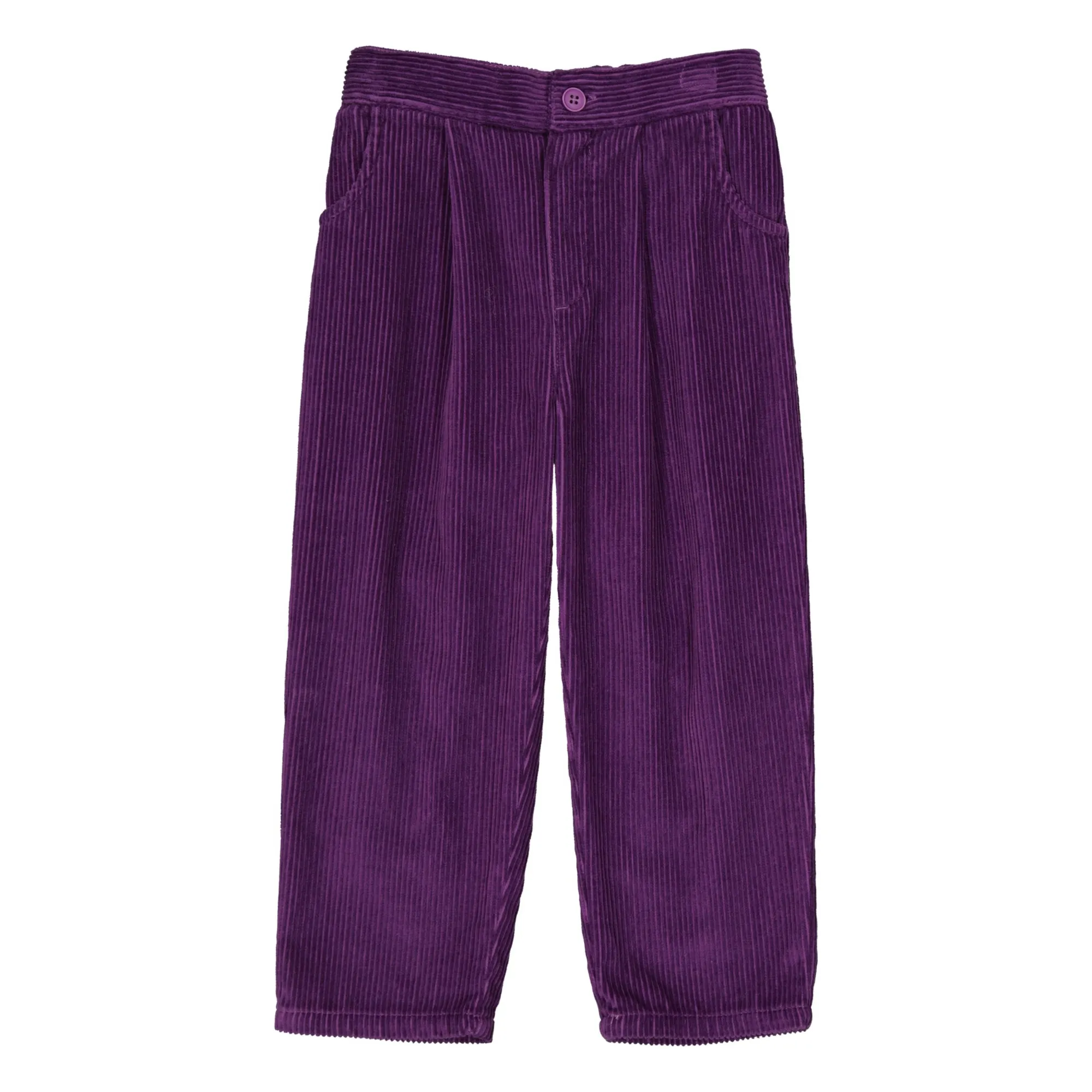 Hello Simone Purple Corduroy Capri Pants