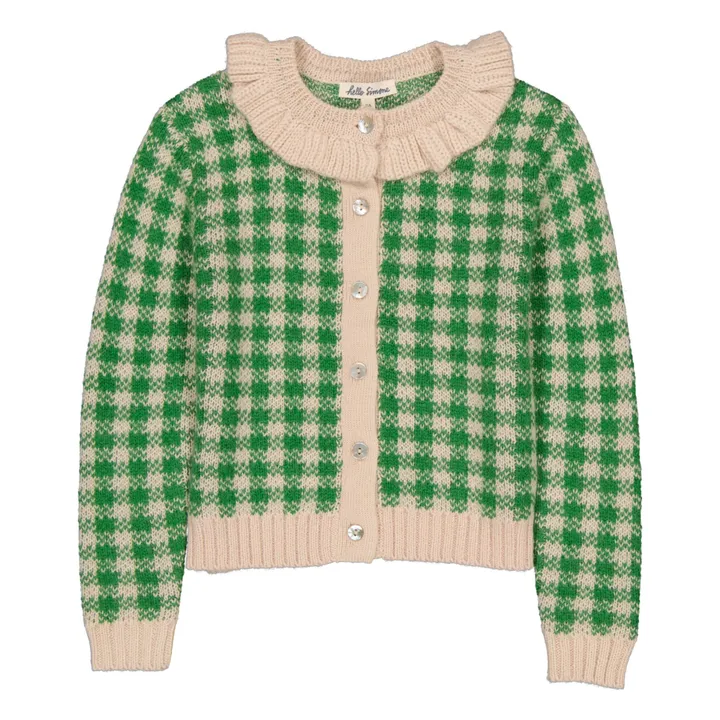 Cardigan Sara Alpaga et Laine Mérinos | Vert- Image produit n°0