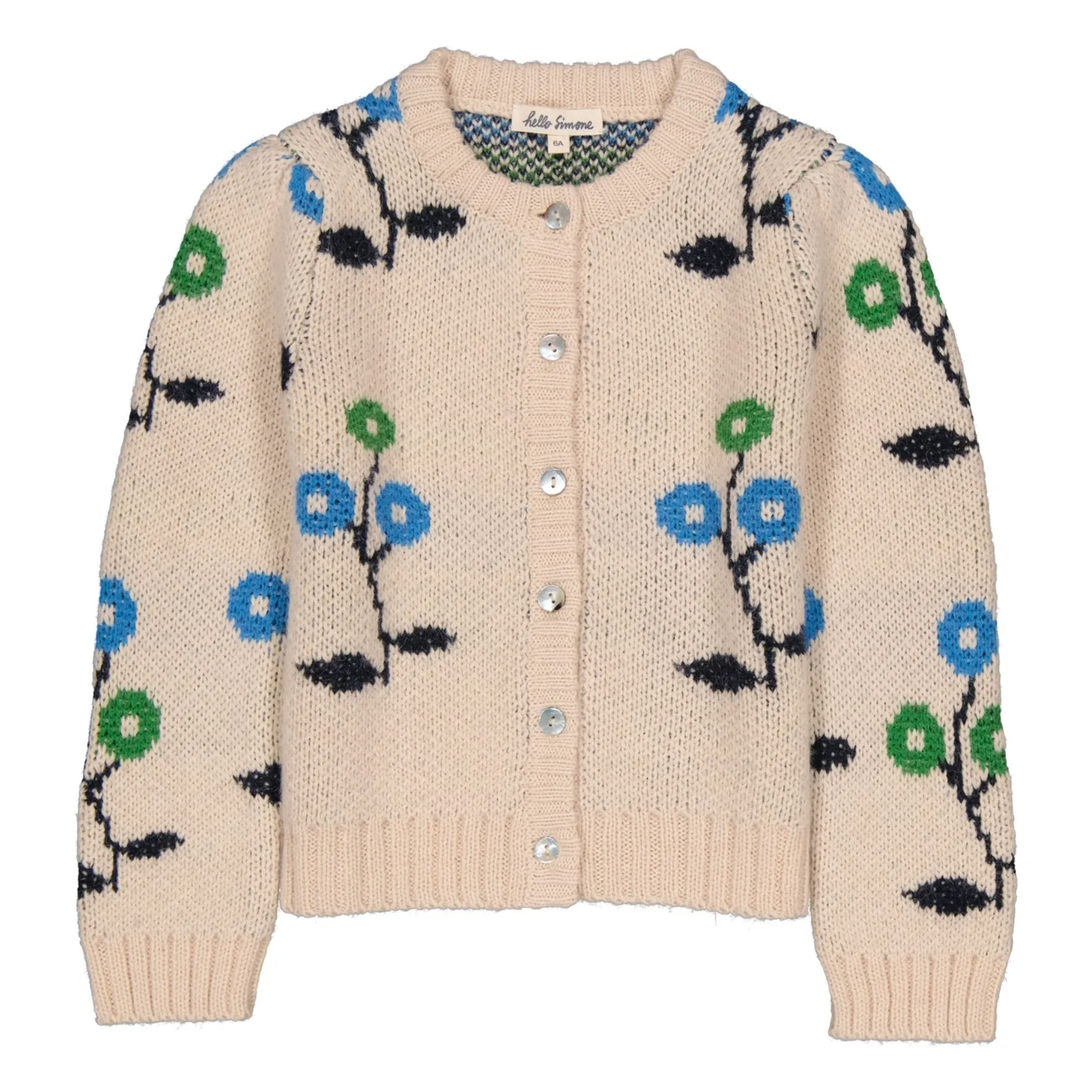 Hello Simone Ecru Cardigan Josepha Colchique Alpaca And Merino Wool