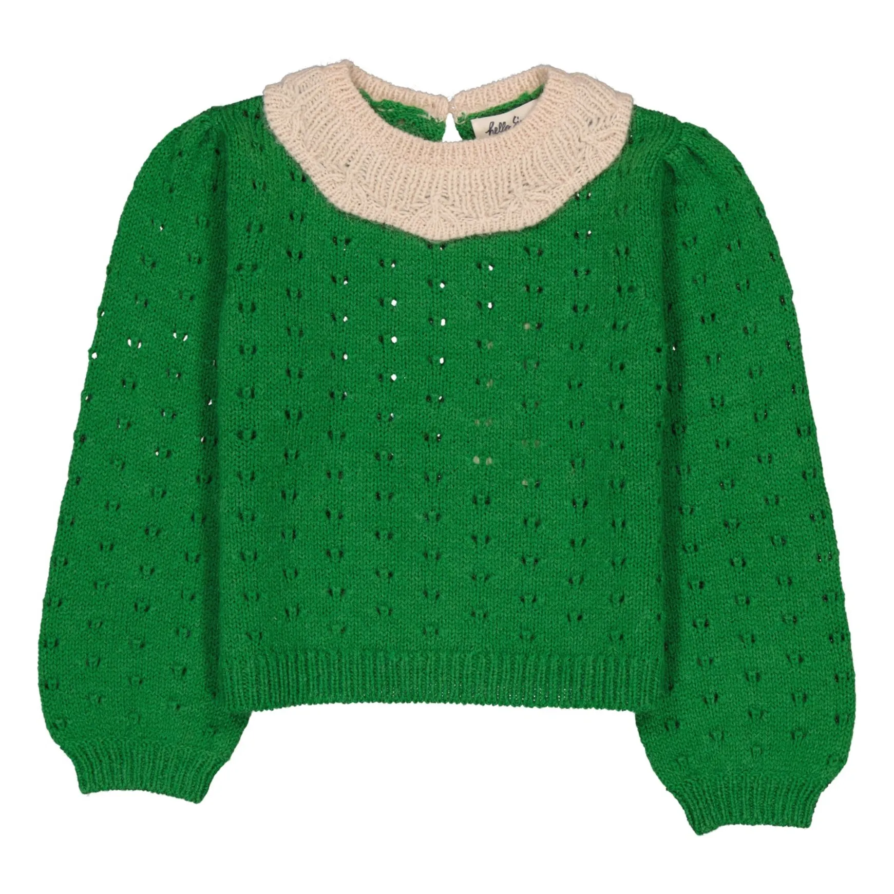 Hello Simone Green Mathilde Alpaca And Merino Wool Sweater