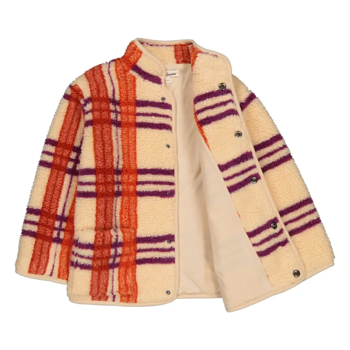 Veste Sherpa Helo Tartan | Crème- Image produit n°1