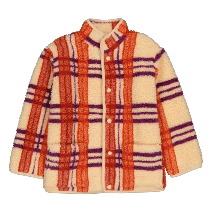 Veste Sherpa Helo Tartan | Crème- Image produit n°0