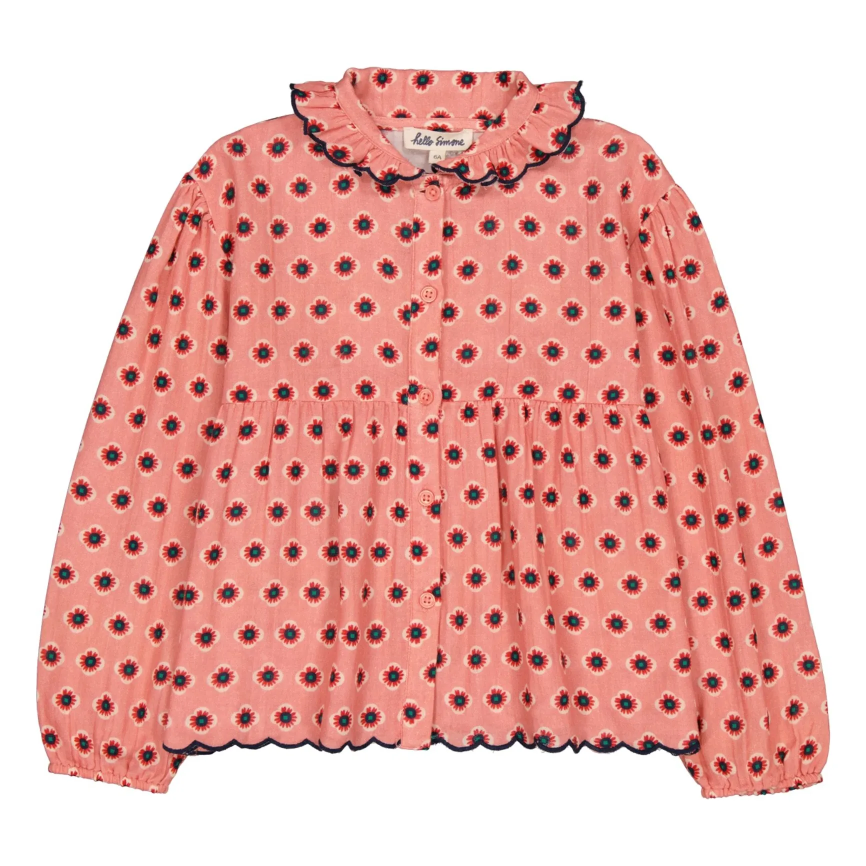 Hello Simone Peach Melina Annette Blouse