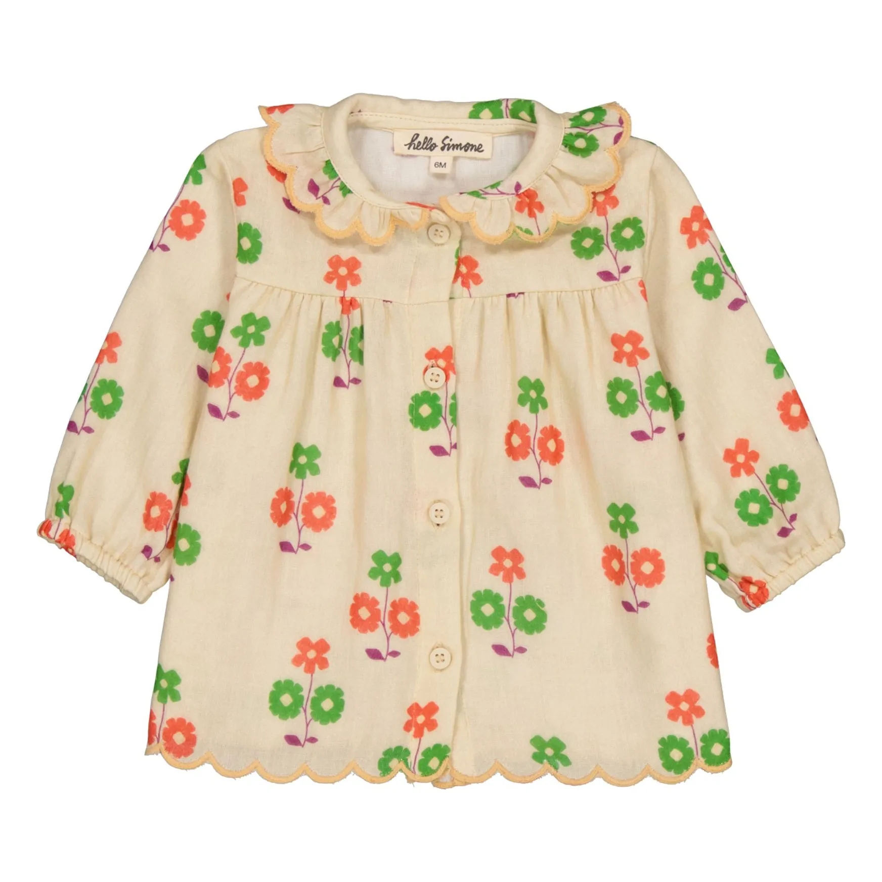Hello Simone Ecru Mikado Laurette Blouse
