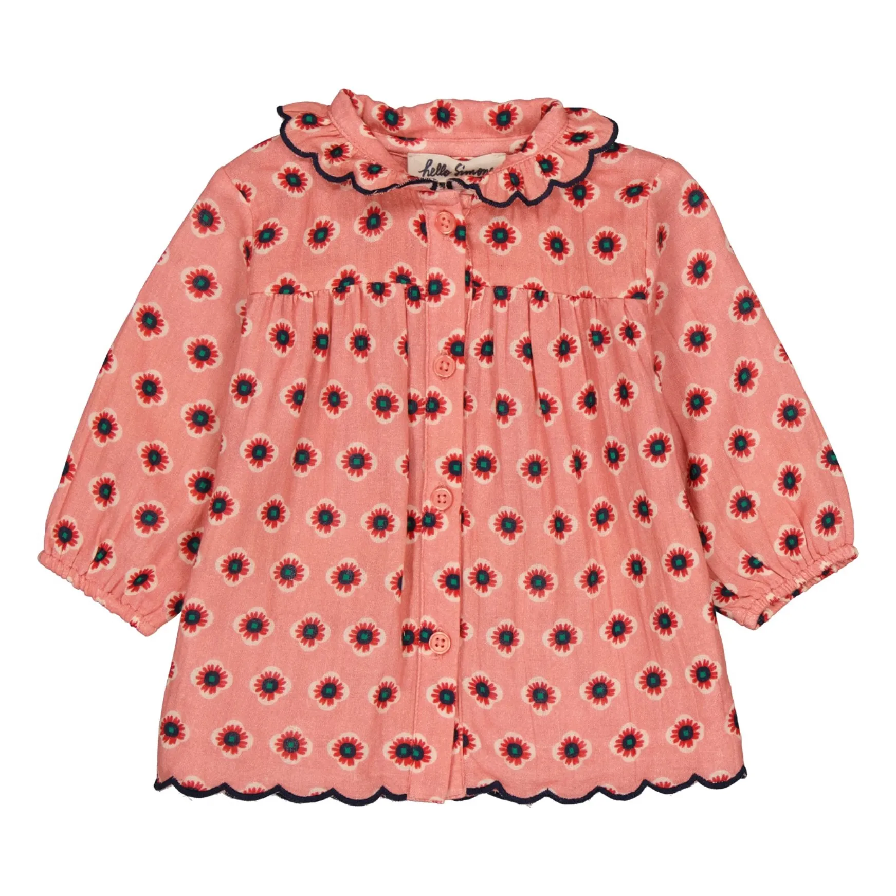 Hello Simone Peach Mikado Annette Blouse