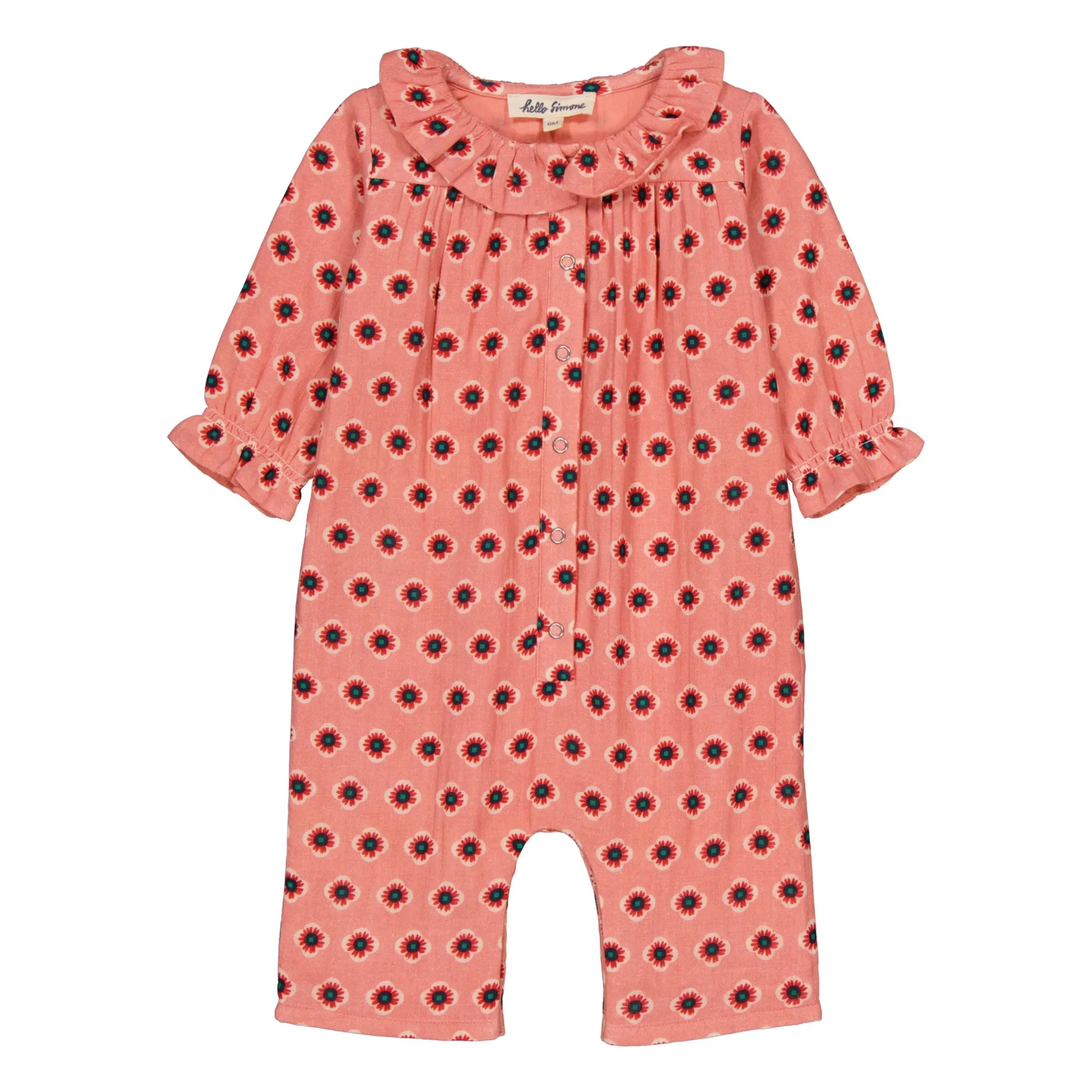 Hello Simone Peach Filou Annette Jumpsuit Cotton Gauze