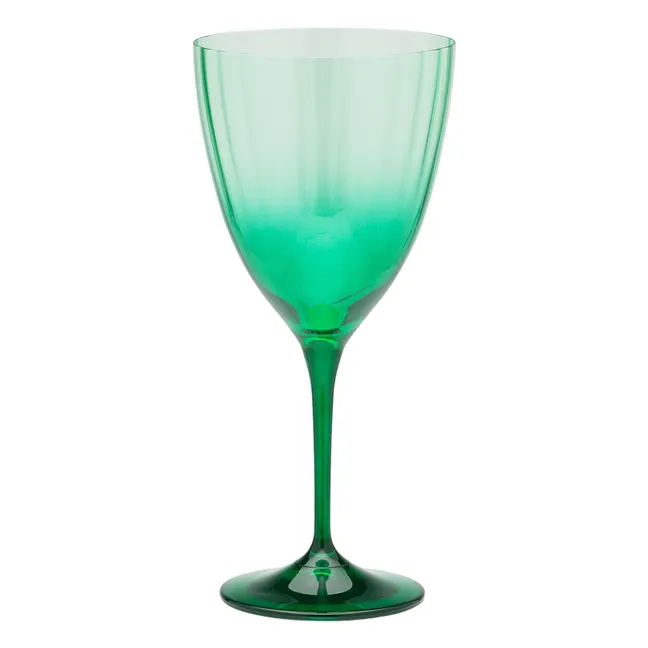 Bicchiere da vino verde bosco sbiadito | Verde