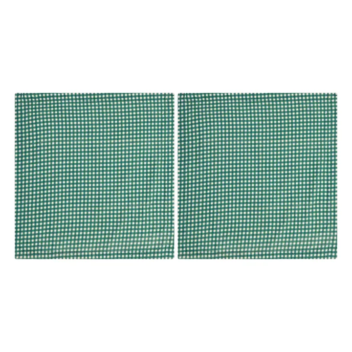 Vichy organic cotton towels - Set of 2 | Green- Product image n°0