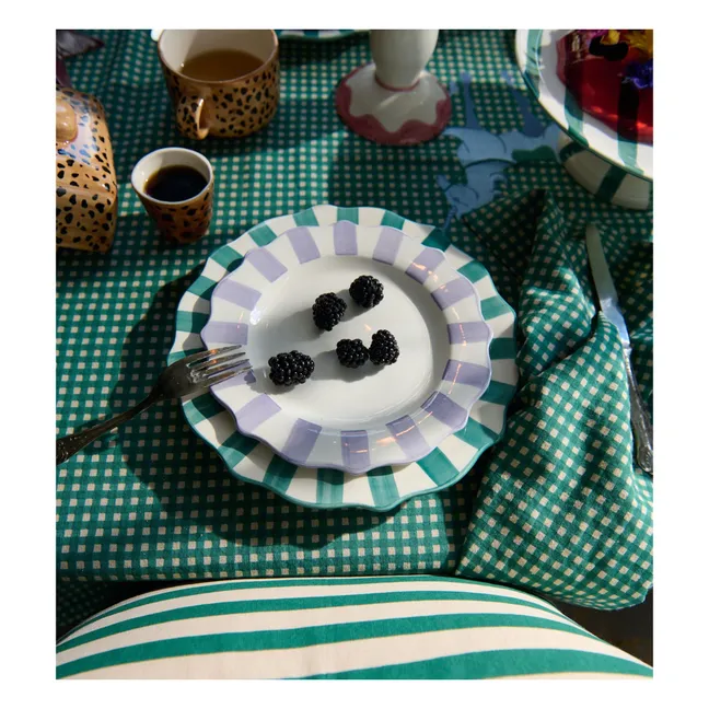 Piatto da colazione smerlato | Viola