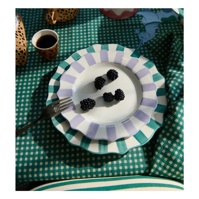 Piatto da colazione smerlato | Viola