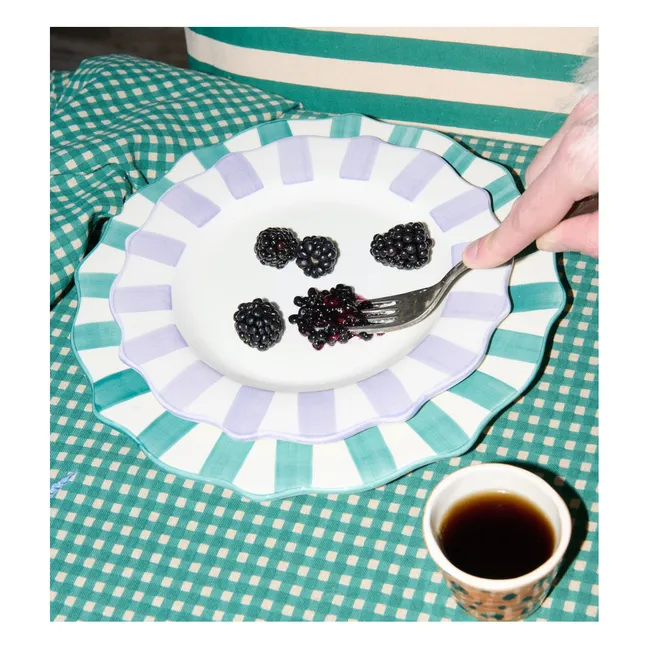 Piatto da colazione smerlato | Viola