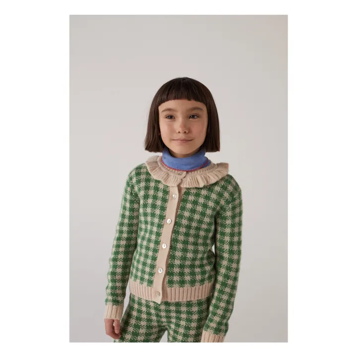 Cardigan Sara Alpaga et Laine Mérinos | Vert- Image produit n°1