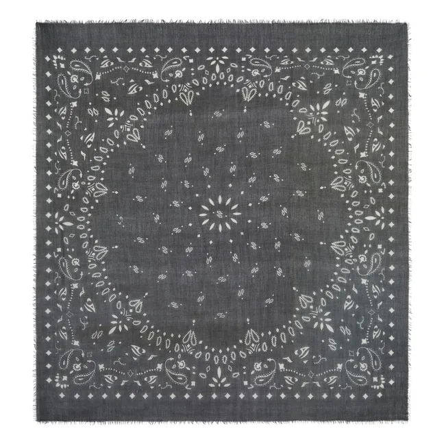Bandana Effy Voile aus Kaschmir | Schwarz