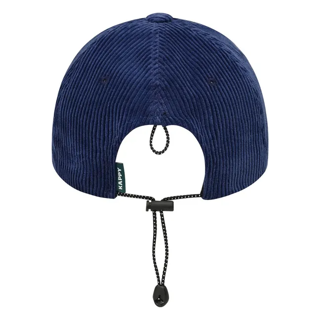 Casquette Logo Velours Côtelé | Bleu