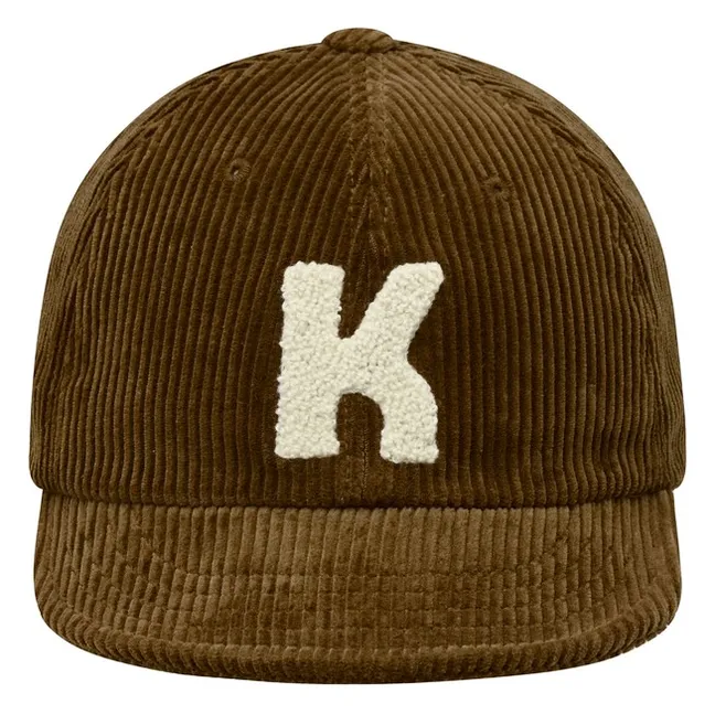 Casquette Logo Velours Côtelé | Marron