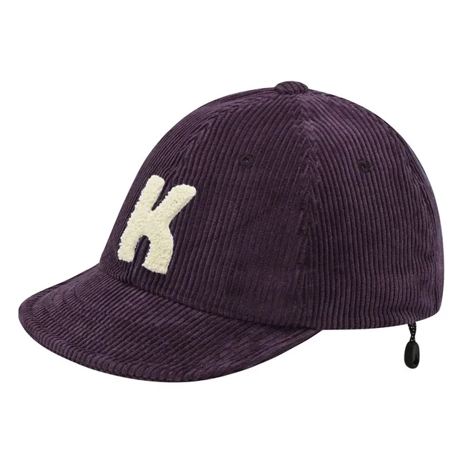 Casquette Logo Velours Côtelé | Violet