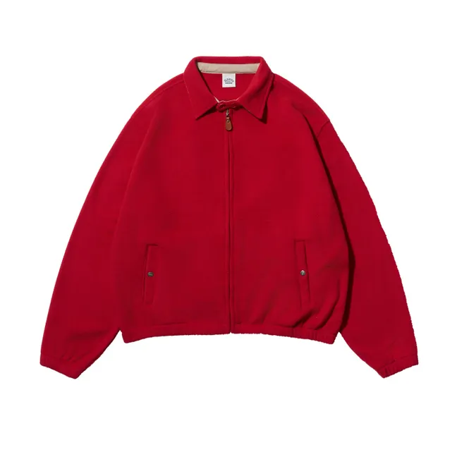 Fleece Bomber Jacket | Red
