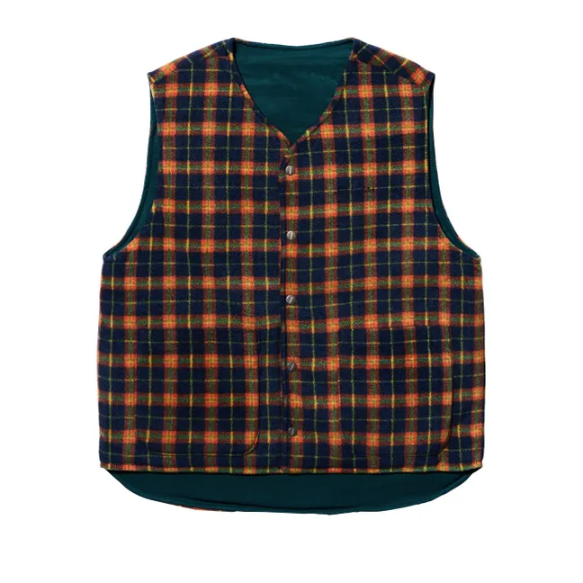 Reversible Sleeveless Jacket | Khaki
