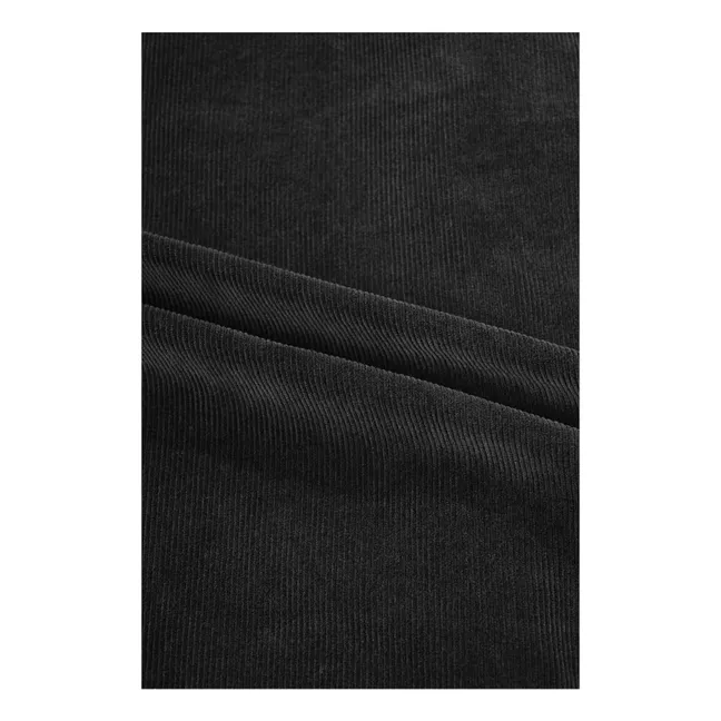 Ribbed Velvet Shirt | Dark grey