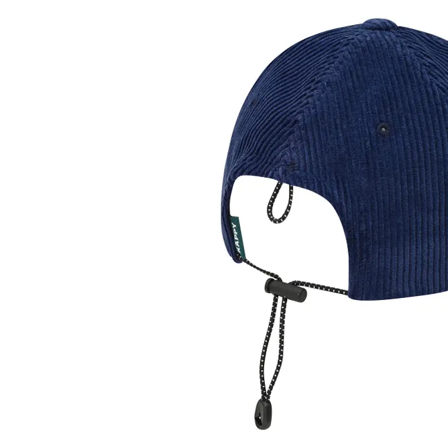Casquette Logo Velours Côtelé | Bleu