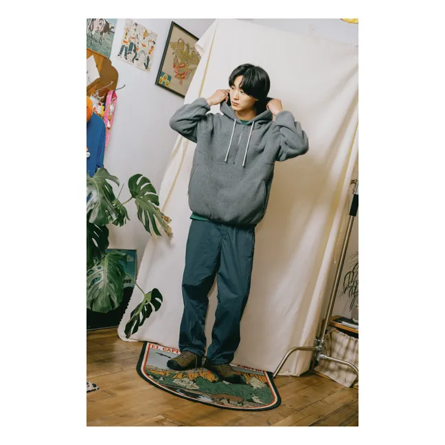 Half-Zip Fleece Hoodie | Charcoal grey