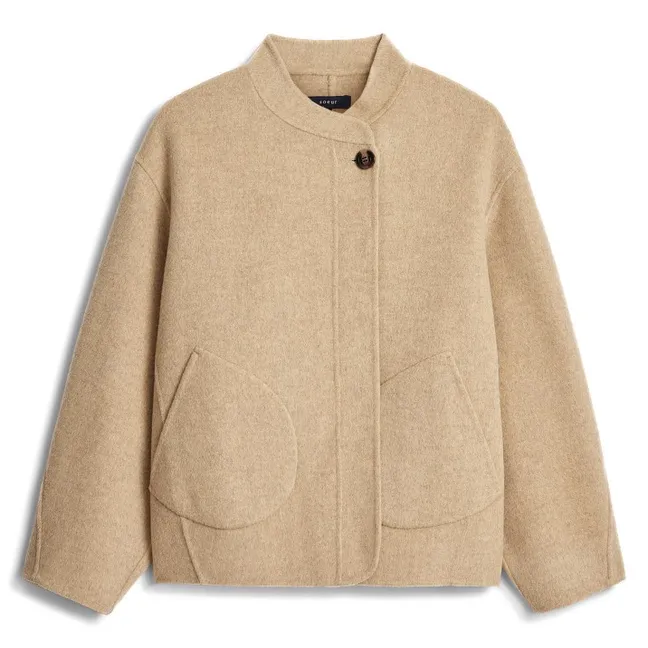 Manteau Windsor Laine | Beige chiné