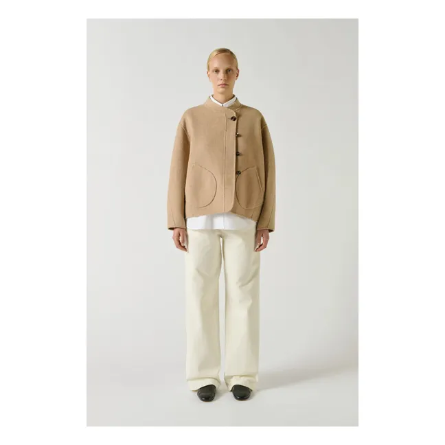 Manteau Windsor Laine | Beige chiné