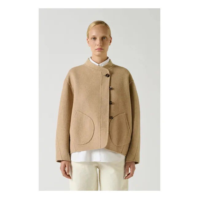 Manteau Windsor Laine | Beige chiné