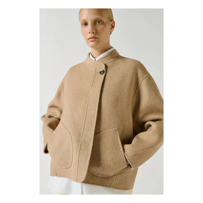 Manteau Windsor Laine | Beige chiné