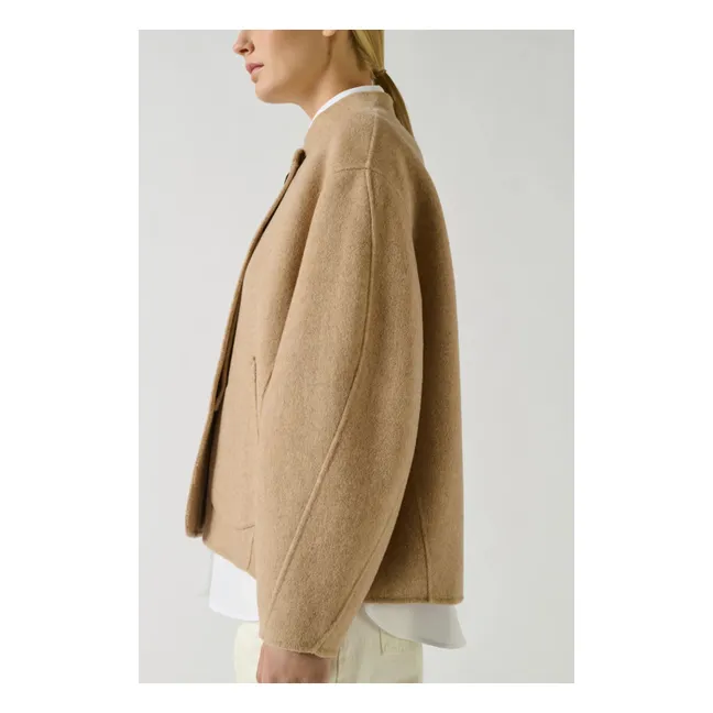 Manteau Windsor Laine | Beige chiné