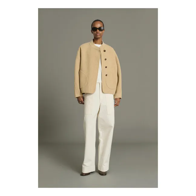 Manteau Windsor Laine | Beige chiné