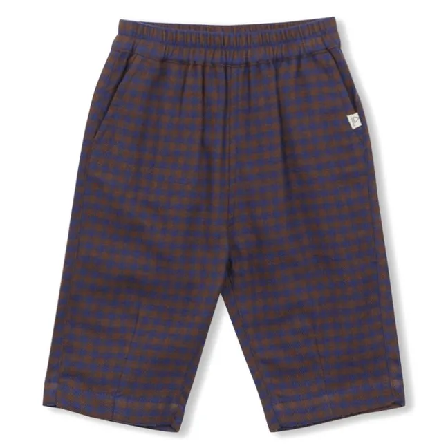 Pantalon Vichy Coton Bio | Marron
