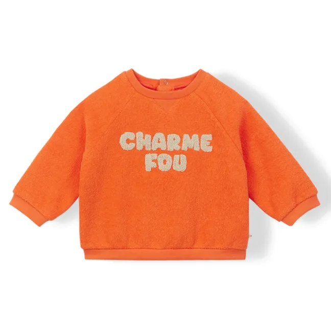 Sweat Charme Fou Eponge | Orange