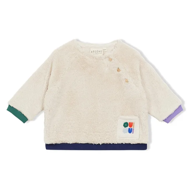 Sweat Façon Sherpa Coton Bio | Beige