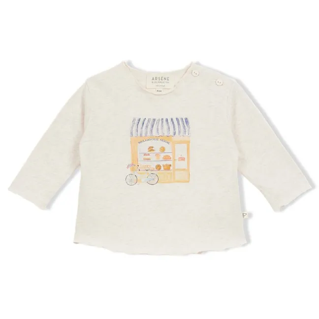 T-shirt Boulangerie Coton Bio | Beige chiné