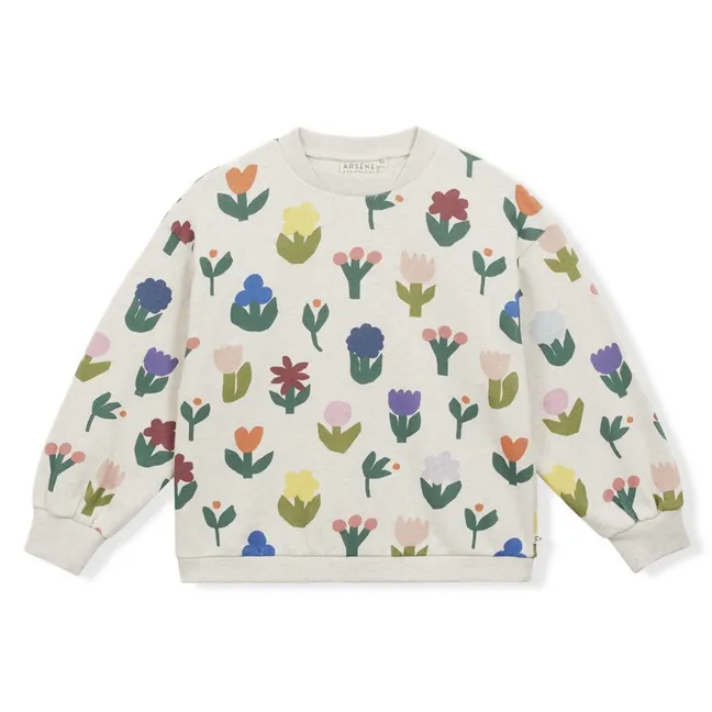 Sweat Fleuri Coton Bio | Vert