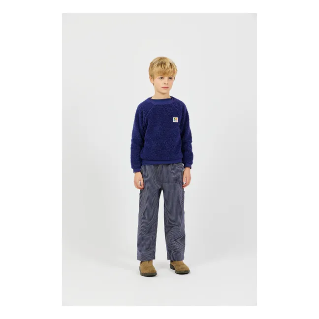 Sweat Façon Sherpa | Bleu marine