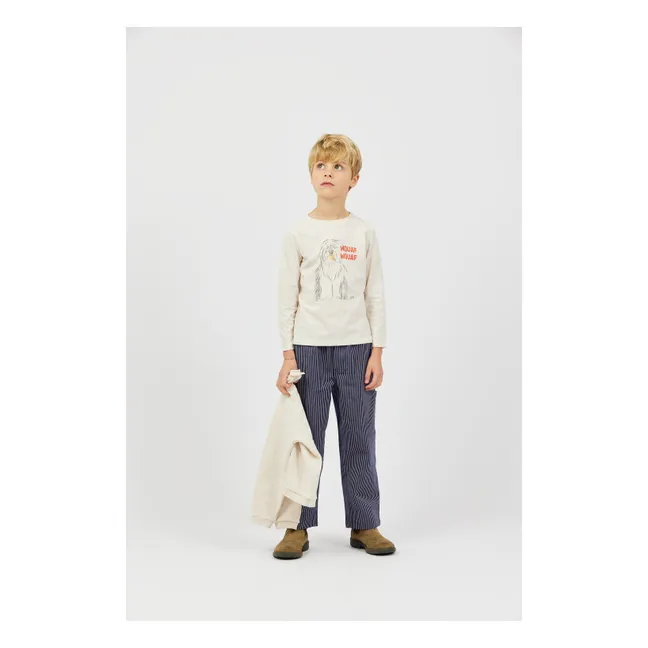 T-shirt Wouaf Wouaf Coton Bio | Beige chiné