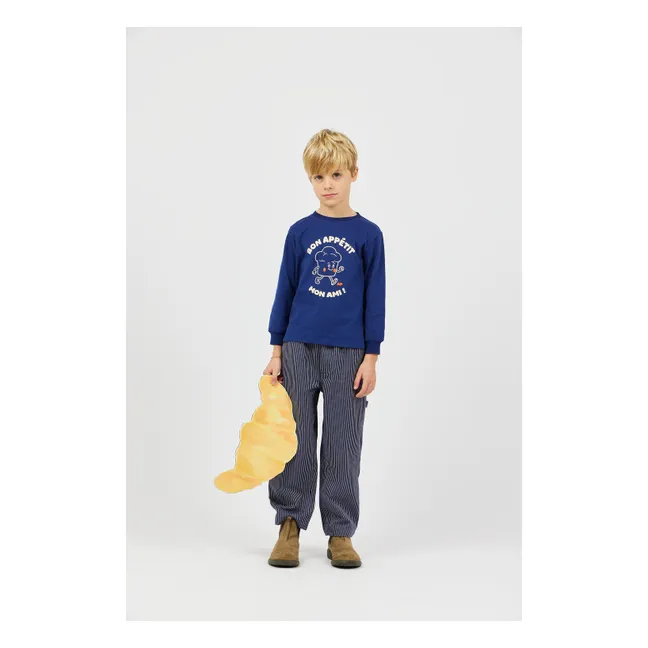 T-shirt Bon Appétit Mon Ami Coton Bio | Bleu marine