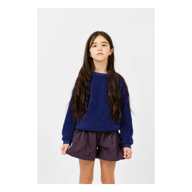 Short Vichy Coton Bio | Marron
